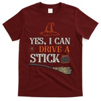 Yes I Can Drive A Stick Funny Witch Halloween Costume Vintage Design Gift T-Shirt