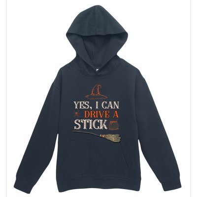 Yes I Can Drive A Stick Funny Witch Halloween Costume Vintage Design Gift Urban Pullover Hoodie