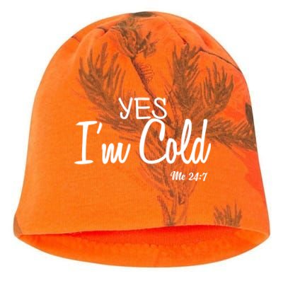 Yes I'm Cold Me 24 7 Funny Quote Gift Kati - Camo Knit Beanie