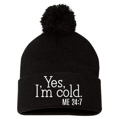 Yes Im Cold Me 24 7 Pom Pom 12in Knit Beanie