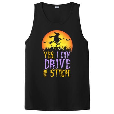 Yes I Can Drive A Stick Witch Funny Halloween PosiCharge Competitor Tank