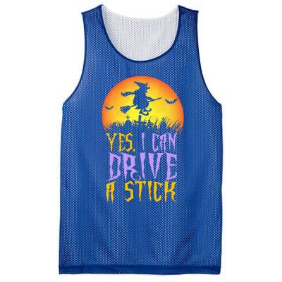 Yes I Can Drive A Stick Witch Funny Halloween Mesh Reversible Basketball Jersey Tank