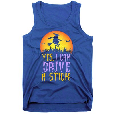 Yes I Can Drive A Stick Witch Funny Halloween Tank Top