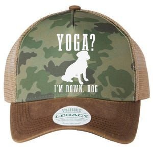 Yoga Im Down Dog Funny Yoga Teacher Yogi Gift Legacy Tie Dye Trucker Hat