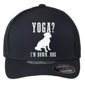 Yoga Im Down Dog Funny Yoga Teacher Yogi Gift Flexfit Unipanel Trucker Cap