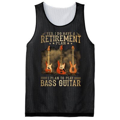 Yes I Do Have A Retirement Plan I Plan To Play Bass Guitar Mesh Reversible Basketball Jersey Tank