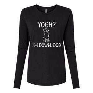 Yoga Im Down Dog Womens Cotton Relaxed Long Sleeve T-Shirt