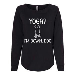 Yoga Im Down Dog Womens California Wash Sweatshirt