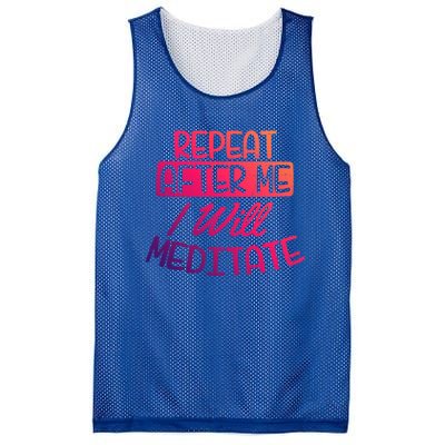 Yoga Instructor Design Repeat After Me Gift Great Gift Mesh Reversible Basketball Jersey Tank