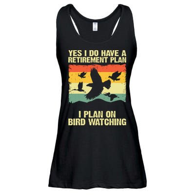 Yes I Do Have A Retirement Plan I Plan On Bird Watching Ladies Essential Flowy Tank