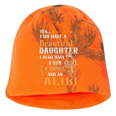 Yes I Do Have A Beautiful Daughter Gun Shovel Alibi Vintage Kati - Camo Knit Beanie