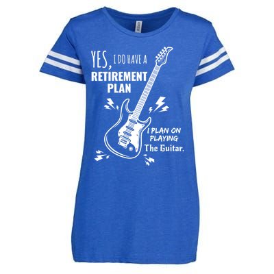 Yes I Do Have A Retiret Plan Playing Guitar Gift Enza Ladies Jersey Football T-Shirt