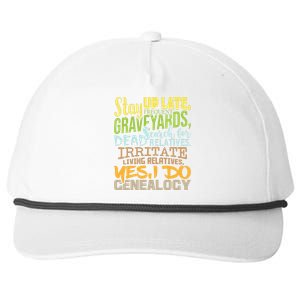 Yes I Do Genealogy Genealogist Ancestry Family Historian Snapback Five-Panel Rope Hat