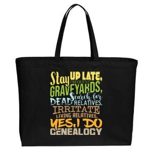 Yes I Do Genealogy Genealogist Ancestry Family Historian Cotton Canvas Jumbo Tote