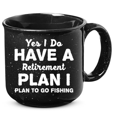 Yes I Do Have A Retirement Plan To Go Fishing Funny 15oz Campfire Ceramic Mug