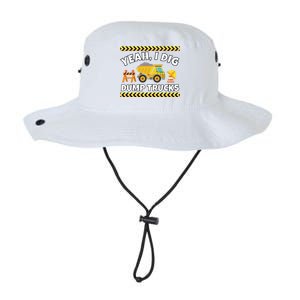 Yeah I Dig Dump Trucks Funny Bulldozer Excavator Tractor Gift Legacy Cool Fit Booney Bucket Hat