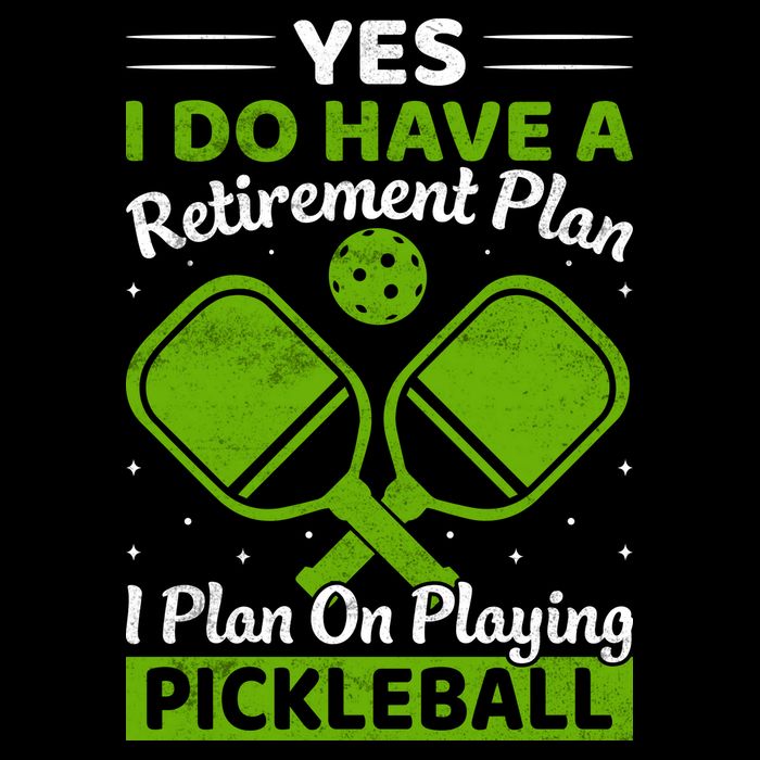 Yes I Do Have A Retirement Plan Pickleball Paddle Cropped Pullover Crew