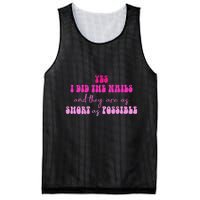 Yes I Did The Nails And They Are As Short As Possible Quote Mesh Reversible Basketball Jersey Tank