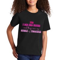 Yes I Did The Nails And They Are As Short As Possible Quote Kids T-Shirt