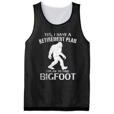 Yes I Do Have A Retirement Plan Bigfoot Funny Mesh Reversible Basketball Jersey Tank