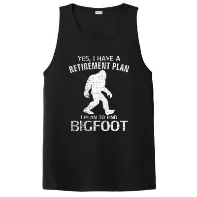 Yes I Do Have A Retirement Plan Bigfoot Funny PosiCharge Competitor Tank