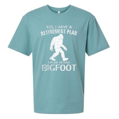 Yes I Do Have A Retirement Plan Bigfoot Funny Sueded Cloud Jersey T-Shirt