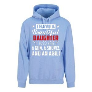 Yes I Do Have Beautiful Daughter I Also Have A Gun A Shovel & Alibi Unisex Surf Hoodie