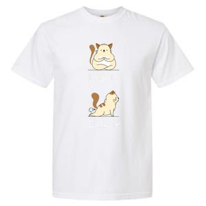 Yoga Inhale Exhale Cartoon Cat Yogi Fart Workout Humorous Gift Garment-Dyed Heavyweight T-Shirt