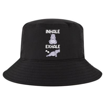 Yoga Inhale Exhale Funny Hippo Outfit Funny Gift Cool Comfort Performance Bucket Hat