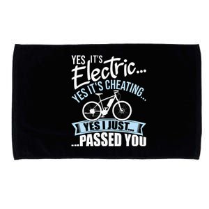 Yes It's Electric Yes It's Cheating EBike Electric Bicycle Microfiber Hand Towel