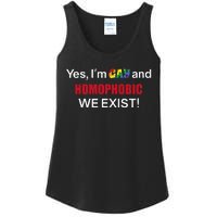 Yes I’m Gay And Homophobic We Exist LGBT Apparel Ladies Essential Tank