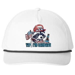 Yep IM Garbage Funny Political Raccoon Snapback Five-Panel Rope Hat