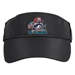 Yep IM Garbage Funny Political Raccoon Adult Drive Performance Visor