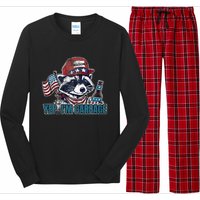 Yep IM Garbage Funny Political Raccoon Long Sleeve Pajama Set