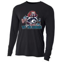 Yep IM Garbage Funny Political Raccoon Cooling Performance Long Sleeve Crew