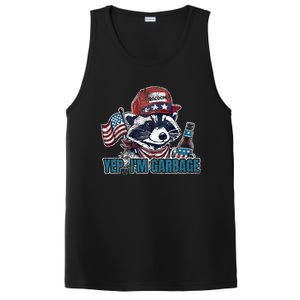 Yep IM Garbage Funny Political Raccoon PosiCharge Competitor Tank