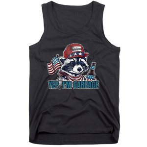 Yep IM Garbage Funny Political Raccoon Tank Top