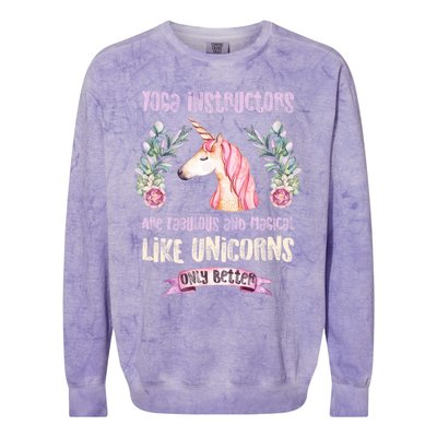 Yoga Instructors Gift Fabulous Magical Unicorn Gift Colorblast Crewneck Sweatshirt