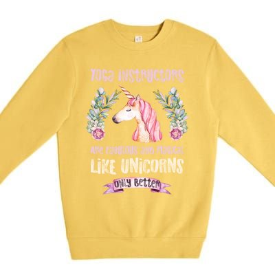 Yoga Instructors Gift Fabulous Magical Unicorn Gift Premium Crewneck Sweatshirt