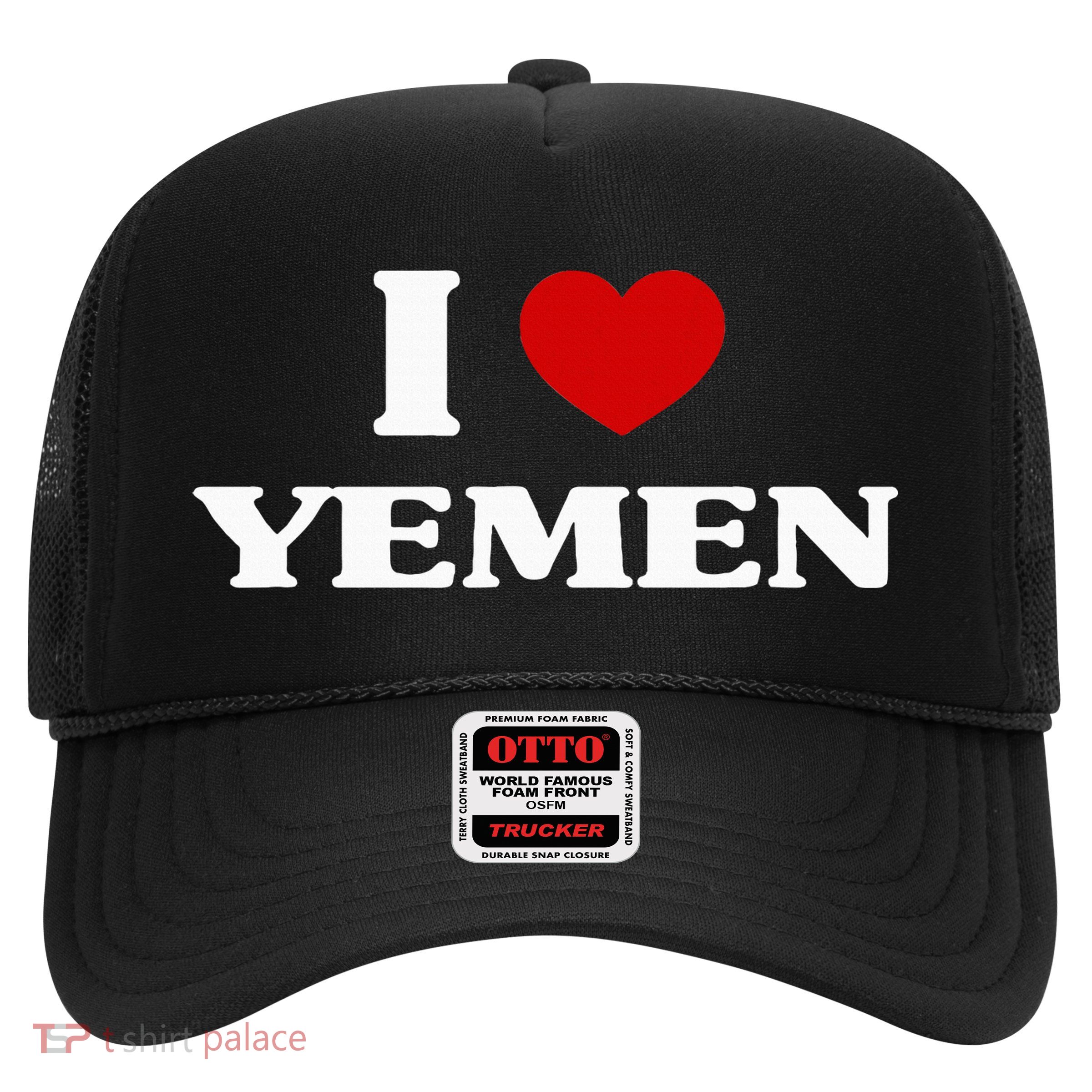 Yemen I Heart Yemen Souvenir I Love Yemen Trucker Hat