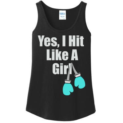 Yes I Hit Like A Funny Boxing Match Sports Gift Ladies Essential Tank