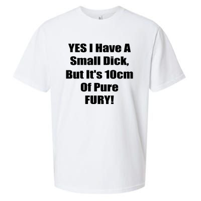 Yes I Have A Small Dick But It's 10Cm Of Pure Fury Shirt Funny Sueded Cloud Jersey T-Shirt