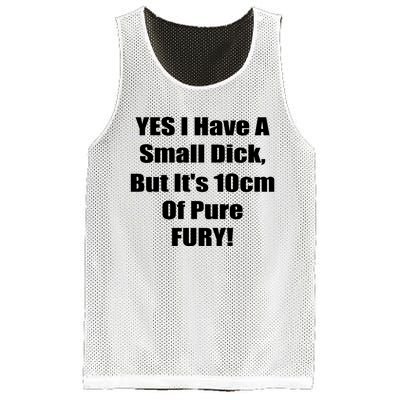 Yes I Have A Small Dick But It's 10Cm Of Pure Fury Shirt Funny Mesh Reversible Basketball Jersey Tank