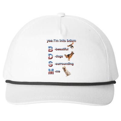 Yea I'm Into Bdsm (Beautiful Dogs Surrounding Me) Snapback Five-Panel Rope Hat