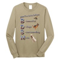 Yea Im Into Bdsm (Beautiful Dogs Surrounding Me) Funny Dog Long Sleeve Shirt