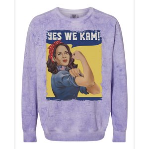 Yes I Kam! Kamala Harris 2024 For President Campaign Colorblast Crewneck Sweatshirt