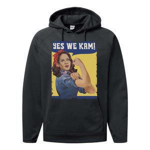 Yes I Kam! Kamala Harris 2024 For President Campaign Performance Fleece Hoodie