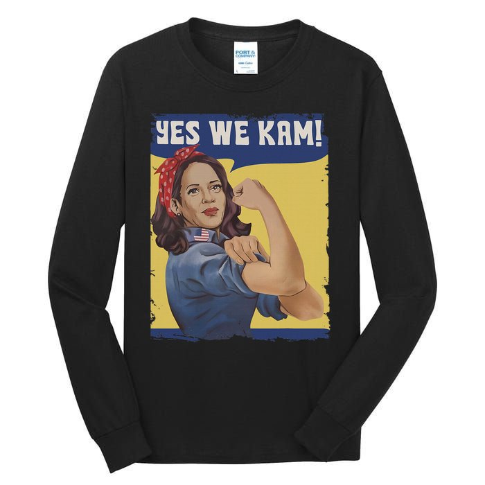 Yes I Kam! Kamala Harris 2024 For President Campaign Tall Long Sleeve T-Shirt