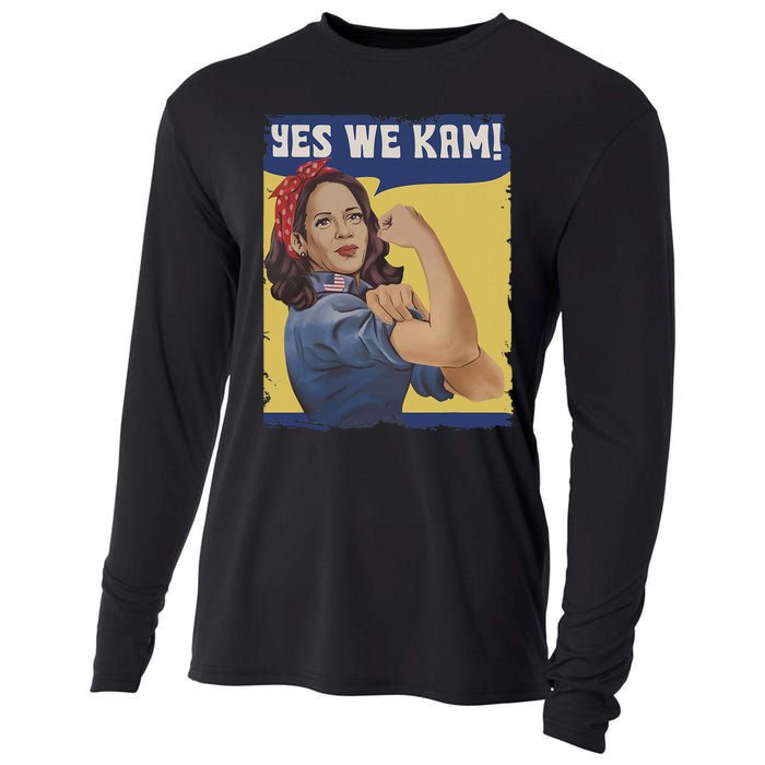 Yes I Kam! Kamala Harris 2024 For President Campaign Cooling Performance Long Sleeve Crew