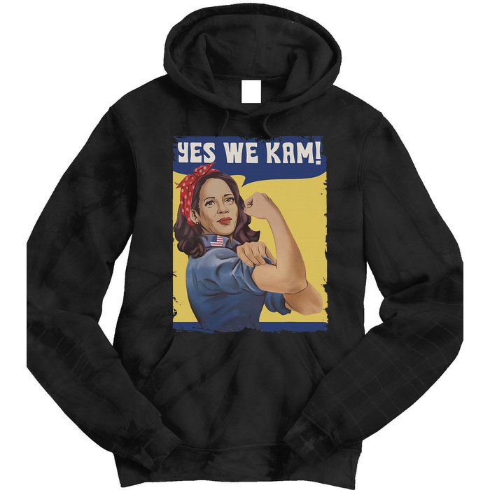 Yes I Kam! Kamala Harris 2024 For President Campaign Tie Dye Hoodie